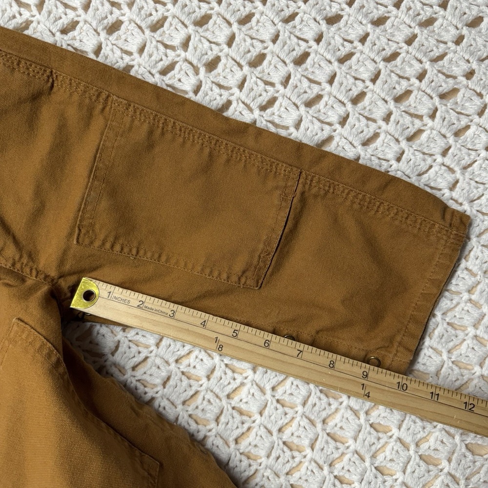 Carhartt Overalls Baby Sz 18 Monts Brown Duck Canvas Workwear Bibs Double Knee - Picture 6 of 9